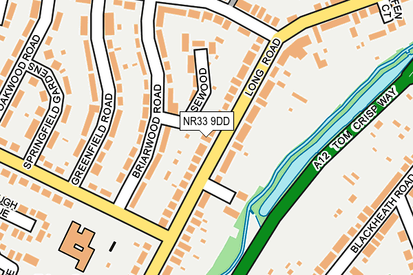 NR33 9DD map - OS OpenMap – Local (Ordnance Survey)