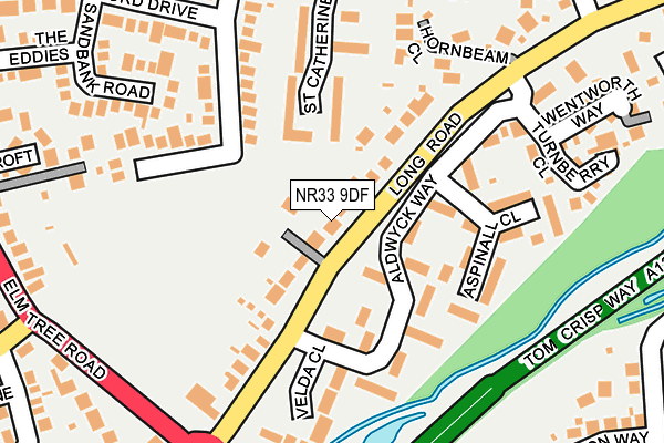 NR33 9DF map - OS OpenMap – Local (Ordnance Survey)