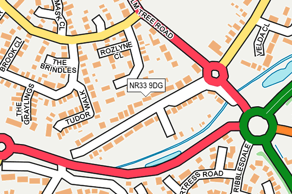 NR33 9DG map - OS OpenMap – Local (Ordnance Survey)