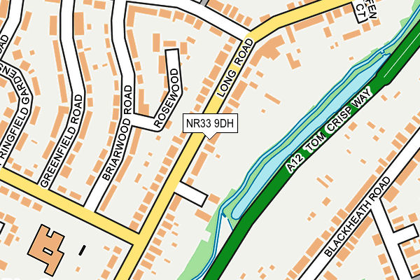 NR33 9DH map - OS OpenMap – Local (Ordnance Survey)