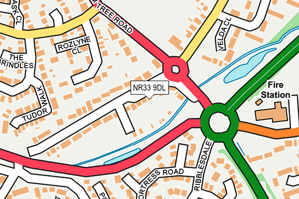 NR33 9DL map - OS OpenMap – Local (Ordnance Survey)