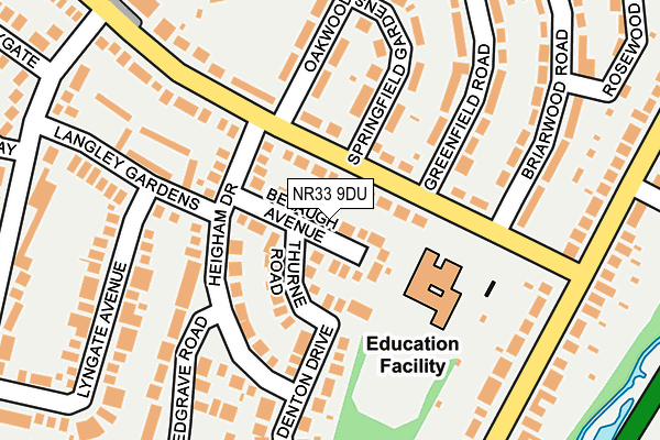 NR33 9DU map - OS OpenMap – Local (Ordnance Survey)