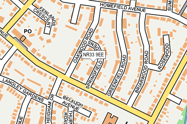 NR33 9EE map - OS OpenMap – Local (Ordnance Survey)