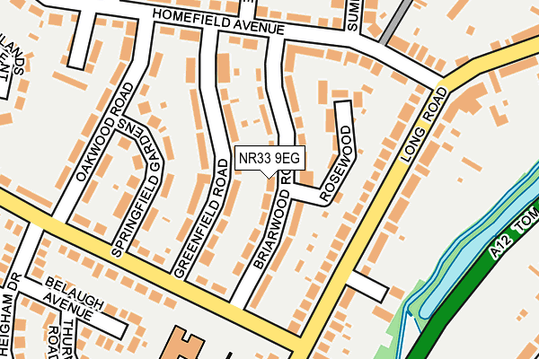 NR33 9EG map - OS OpenMap – Local (Ordnance Survey)