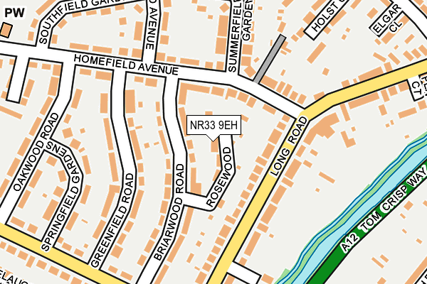 NR33 9EH map - OS OpenMap – Local (Ordnance Survey)