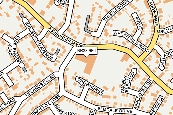 NR33 9EJ map - OS OpenMap – Local (Ordnance Survey)