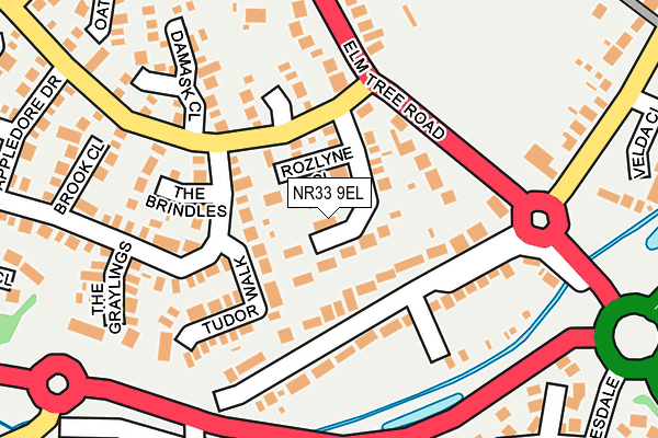 NR33 9EL map - OS OpenMap – Local (Ordnance Survey)