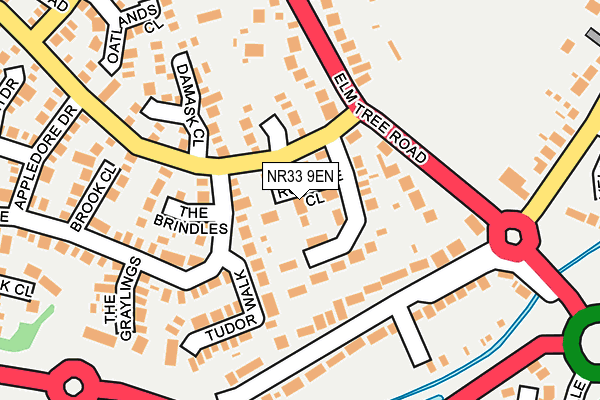 NR33 9EN map - OS OpenMap – Local (Ordnance Survey)