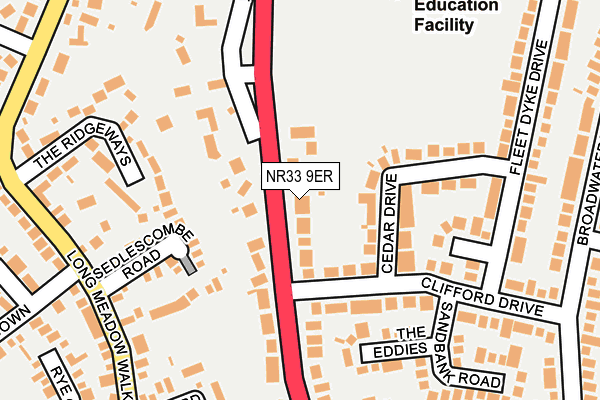 NR33 9ER map - OS OpenMap – Local (Ordnance Survey)