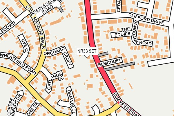 NR33 9ET map - OS OpenMap – Local (Ordnance Survey)