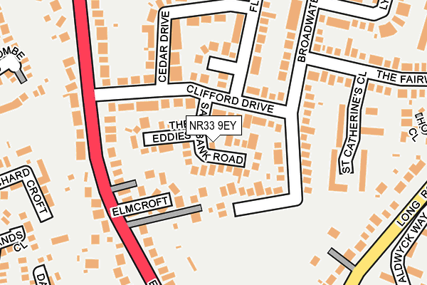 NR33 9EY map - OS OpenMap – Local (Ordnance Survey)