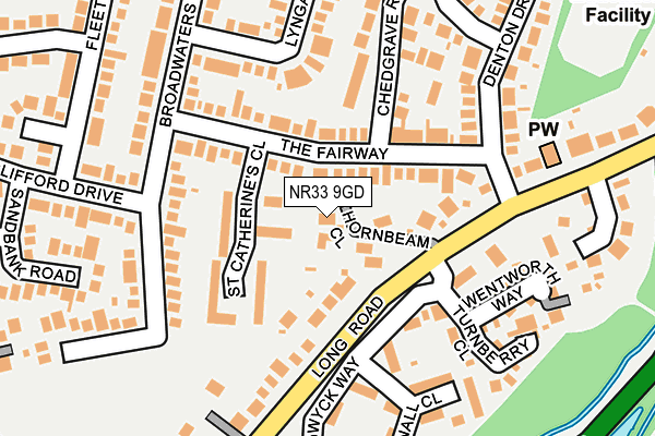 NR33 9GD map - OS OpenMap – Local (Ordnance Survey)