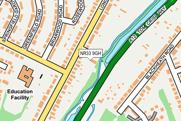 NR33 9GH map - OS OpenMap – Local (Ordnance Survey)