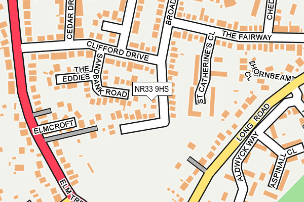 NR33 9HS map - OS OpenMap – Local (Ordnance Survey)