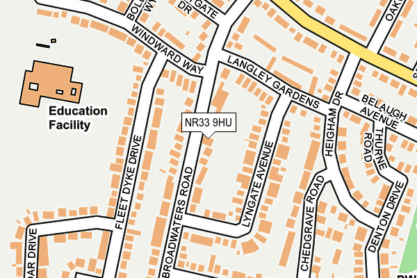 NR33 9HU map - OS OpenMap – Local (Ordnance Survey)