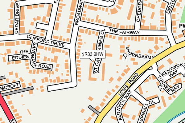 NR33 9HW map - OS OpenMap – Local (Ordnance Survey)