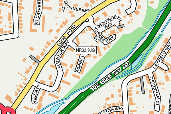 NR33 9JG map - OS OpenMap – Local (Ordnance Survey)