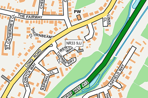 NR33 9JJ map - OS OpenMap – Local (Ordnance Survey)