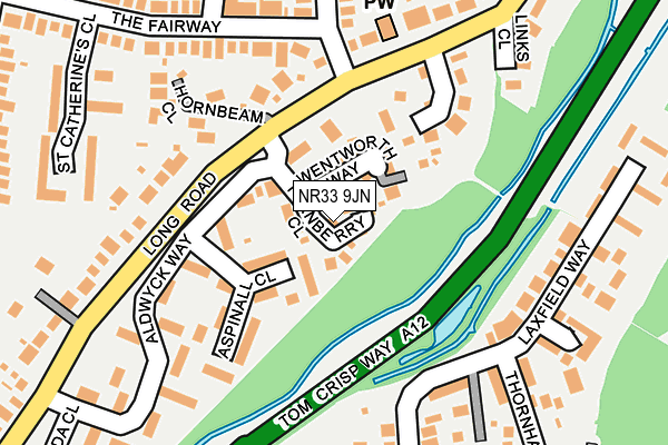 NR33 9JN map - OS OpenMap – Local (Ordnance Survey)