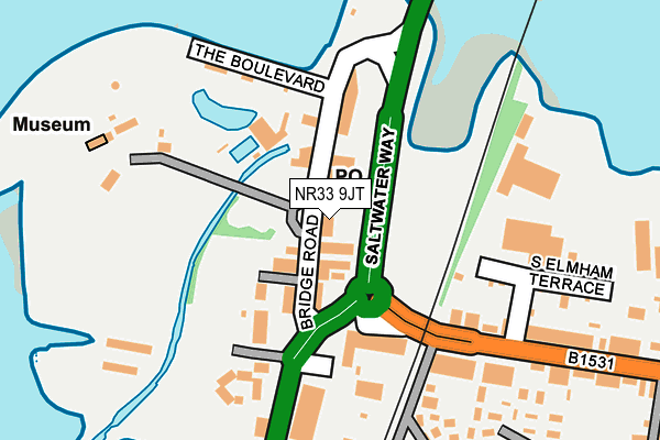 NR33 9JT map - OS OpenMap – Local (Ordnance Survey)