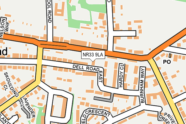 NR33 9LA map - OS OpenMap – Local (Ordnance Survey)