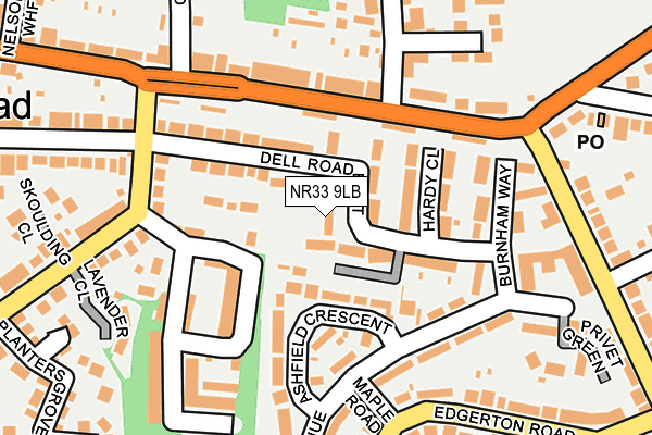NR33 9LB map - OS OpenMap – Local (Ordnance Survey)