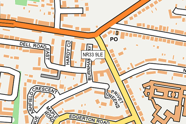 NR33 9LE map - OS OpenMap – Local (Ordnance Survey)