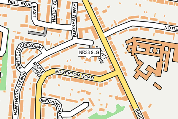 NR33 9LG map - OS OpenMap – Local (Ordnance Survey)