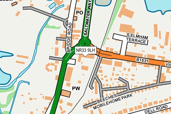NR33 9LH map - OS OpenMap – Local (Ordnance Survey)