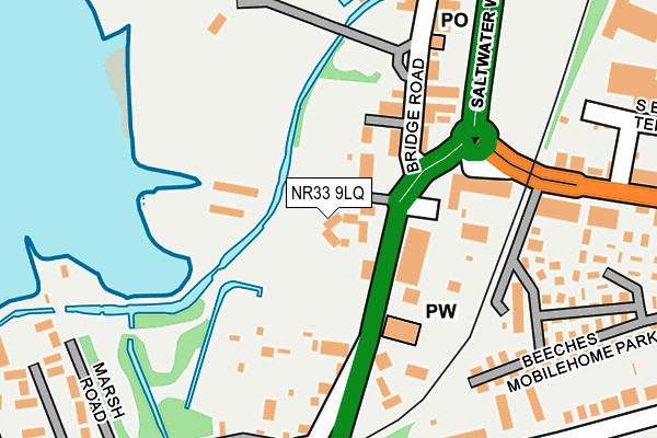 NR33 9LQ map - OS OpenMap – Local (Ordnance Survey)