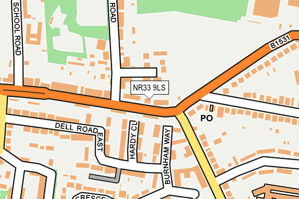 NR33 9LS map - OS OpenMap – Local (Ordnance Survey)