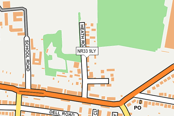 NR33 9LY map - OS OpenMap – Local (Ordnance Survey)