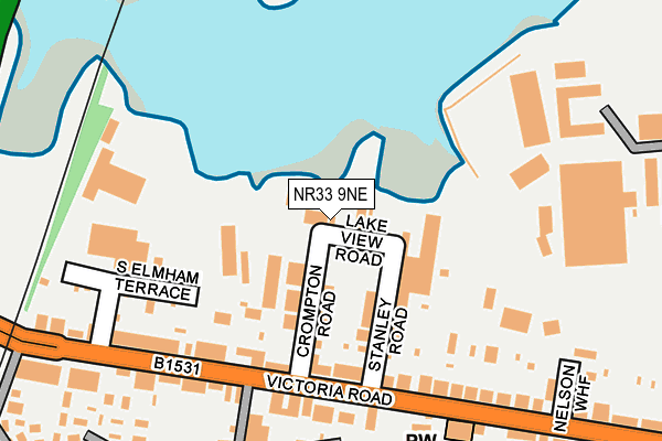 NR33 9NE map - OS OpenMap – Local (Ordnance Survey)
