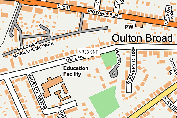 NR33 9NT map - OS OpenMap – Local (Ordnance Survey)