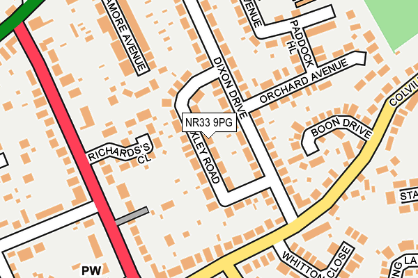 NR33 9PG map - OS OpenMap – Local (Ordnance Survey)