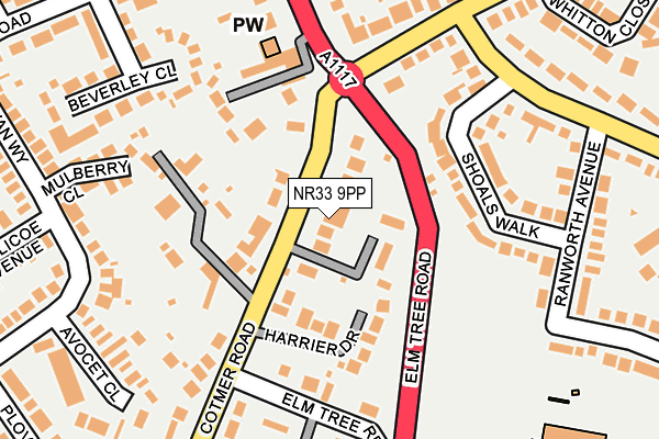 NR33 9PP map - OS OpenMap – Local (Ordnance Survey)