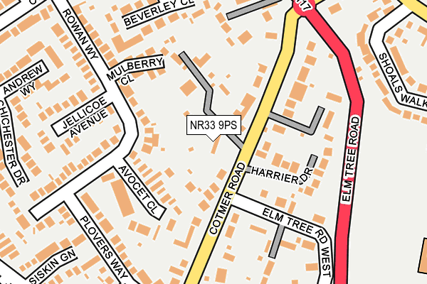 NR33 9PS map - OS OpenMap – Local (Ordnance Survey)