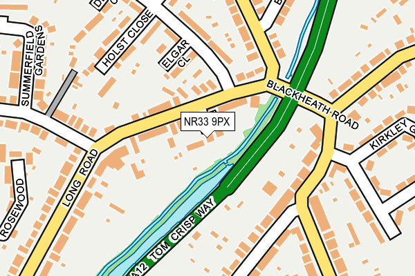 NR33 9PX map - OS OpenMap – Local (Ordnance Survey)