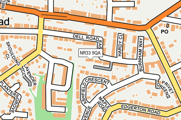 NR33 9QA map - OS OpenMap – Local (Ordnance Survey)