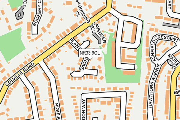 NR33 9QL map - OS OpenMap – Local (Ordnance Survey)