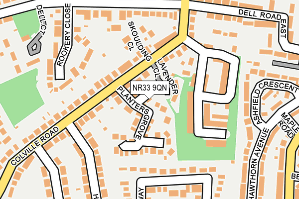 NR33 9QN map - OS OpenMap – Local (Ordnance Survey)