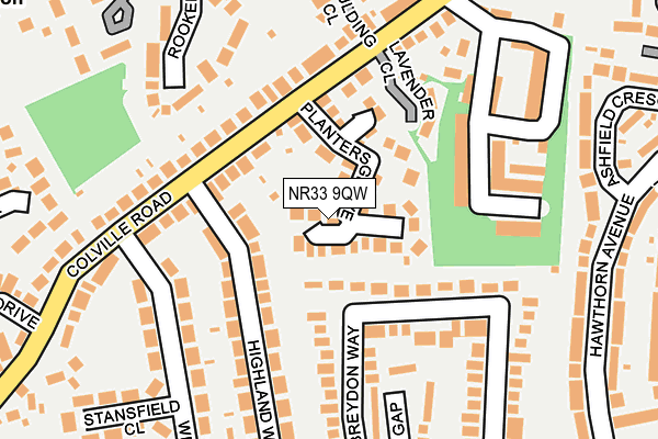 NR33 9QW map - OS OpenMap – Local (Ordnance Survey)
