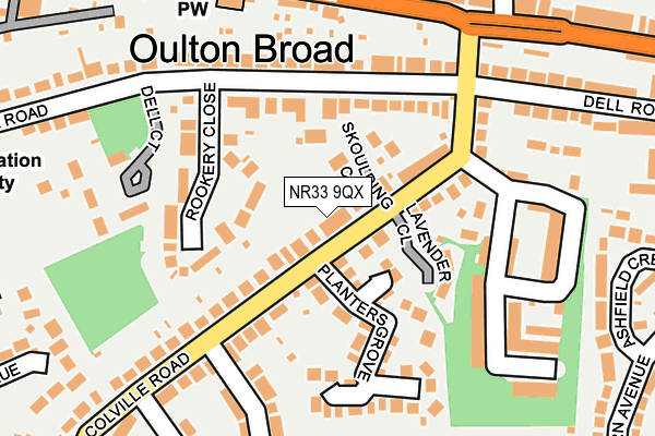 NR33 9QX map - OS OpenMap – Local (Ordnance Survey)