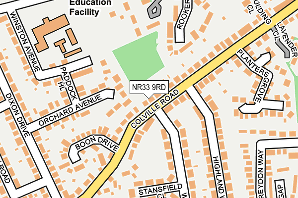 NR33 9RD map - OS OpenMap – Local (Ordnance Survey)