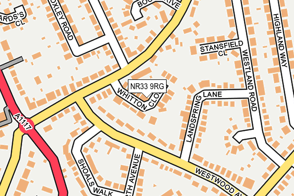 NR33 9RG map - OS OpenMap – Local (Ordnance Survey)