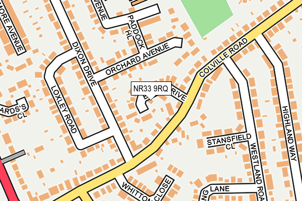 NR33 9RQ map - OS OpenMap – Local (Ordnance Survey)