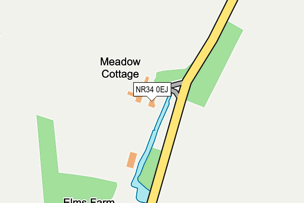 NR34 0EJ map - OS OpenMap – Local (Ordnance Survey)