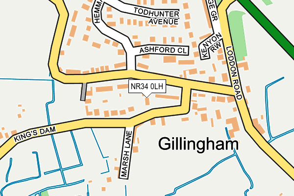 NR34 0LH map - OS OpenMap – Local (Ordnance Survey)