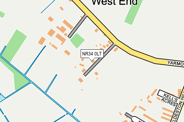 NR34 0LT map - OS OpenMap – Local (Ordnance Survey)