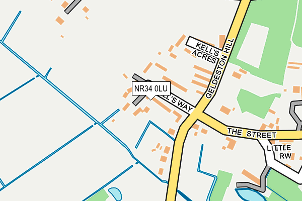 NR34 0LU map - OS OpenMap – Local (Ordnance Survey)